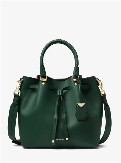 michael kors blakely pine green bucket|Blakely Leather Bucket Bag – Michael Kors Pre.